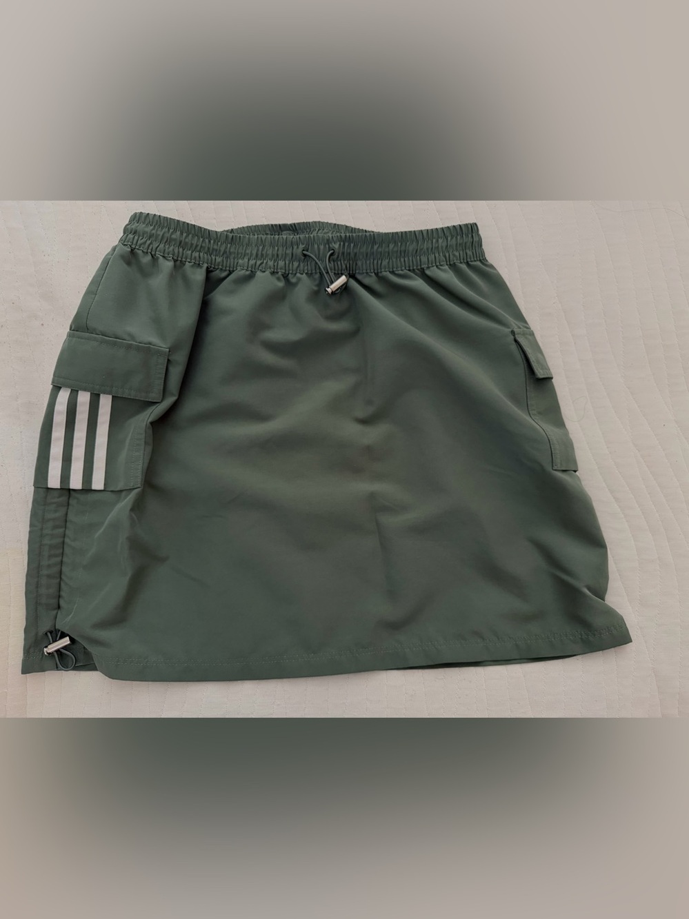 adidas Olive Cargo Drawstring Skirt new size m